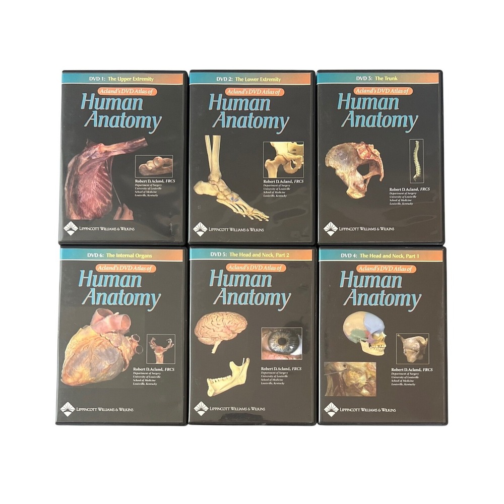 Acland's DVD Atlas of Human Anatomy Complete 6 Disc Set Robert D Acland FRCS